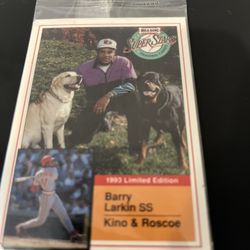 Milk Bone Superstars Trading Card, Barry Larkin, Joe Girardi 1993 Limited Edition