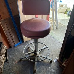 Vintage garage stool