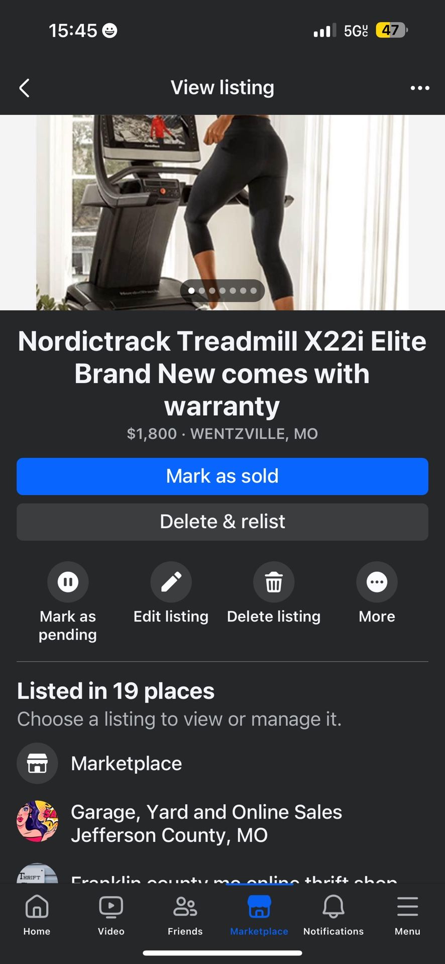 Treadmill Nordic Track Brand new With Warranty
