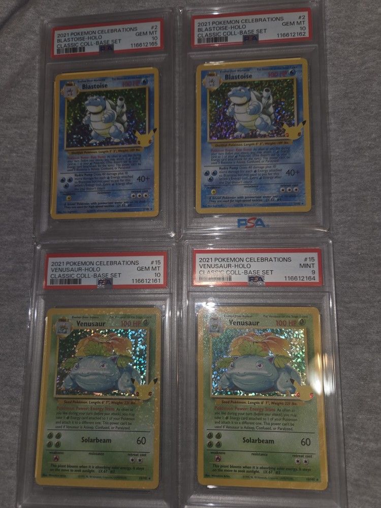 Pokemon Center Celebrations 25th Anniversary Elite Trainer Venusaur Blastoise Psa 10