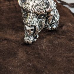 Bison Head Ring