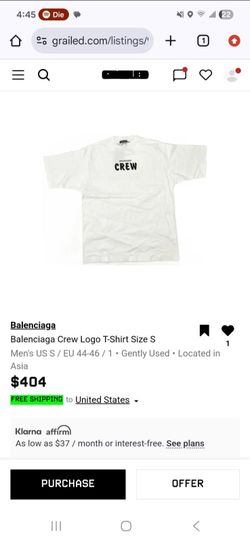 Balenciaga Crew Logo Print Crewneck T-shirt