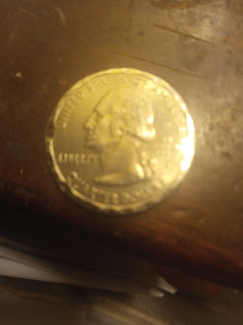 Delaware Quarter 1999 Error Silver Planchet