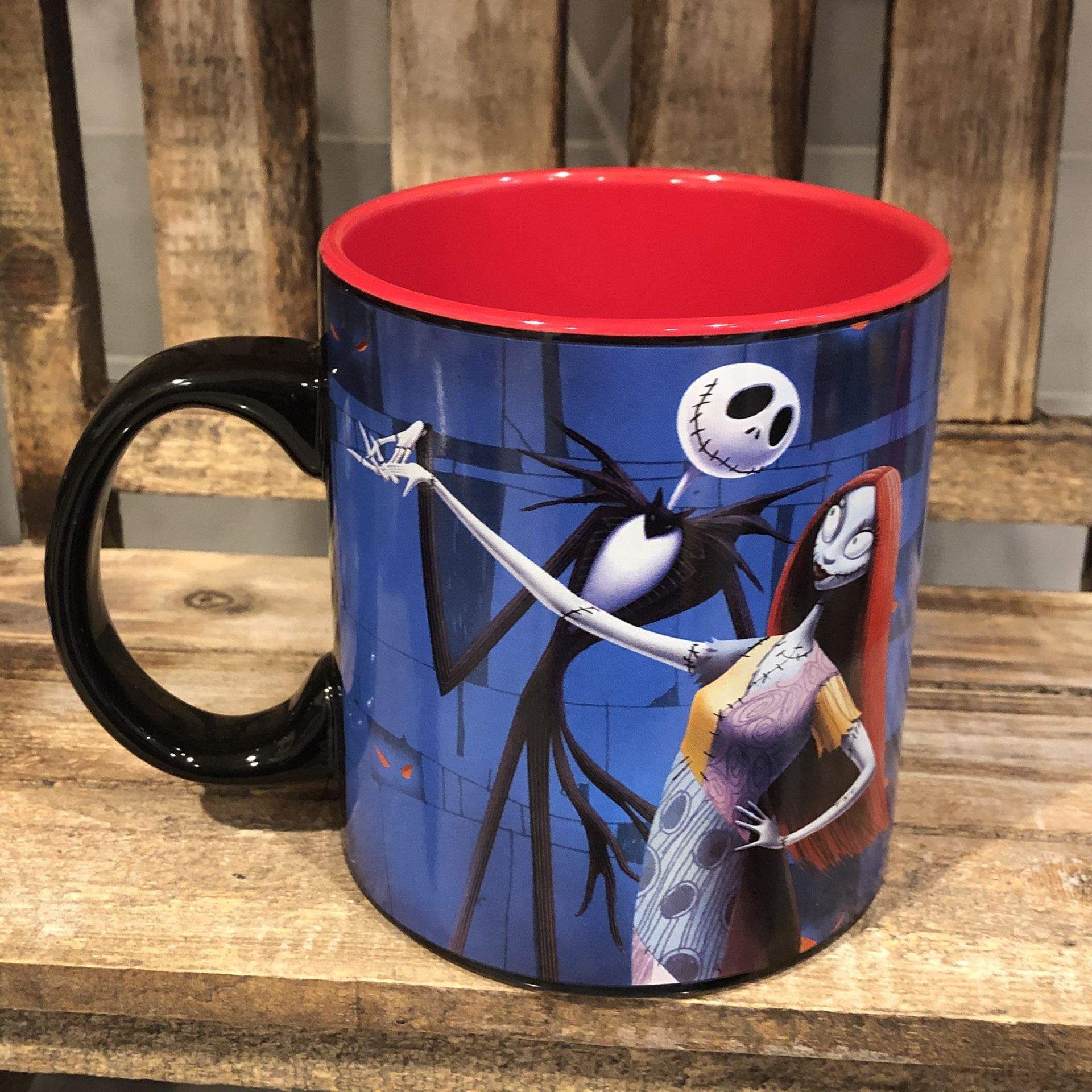 Disney The Nightmare Before Christmas Jack Skellington and Sally 20oz Mug New.