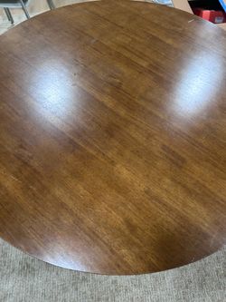 Walnut round dining table 47”