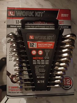 Standard & Metric Ratcheting Wrench sets-12 piece