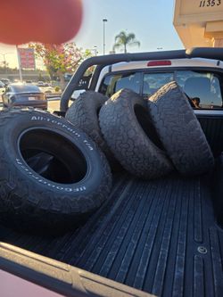275/70R16 BFGoodrich white letter tires.