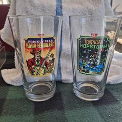 Set of two BJ Brewery Beer Glasses