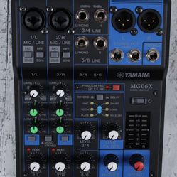 YAMAHA MG06X 6-Input Compact Stereo Mixer with Effects