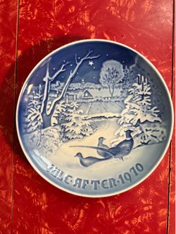 Bing & Grøndahl Juleaften 1970, “Pheasants in the Snow Christmas Plate