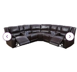 Leather Reclining Sectional Sofa