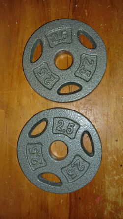 Standard size 2.5 lb plates