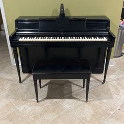 Wurlitzer Piano W/bench & Metronome 