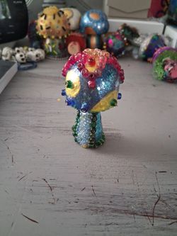 Handmade Mini Wooden Mushrooms 