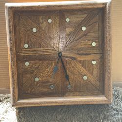 Vintage Hand Crafted Wooden Wall Clock