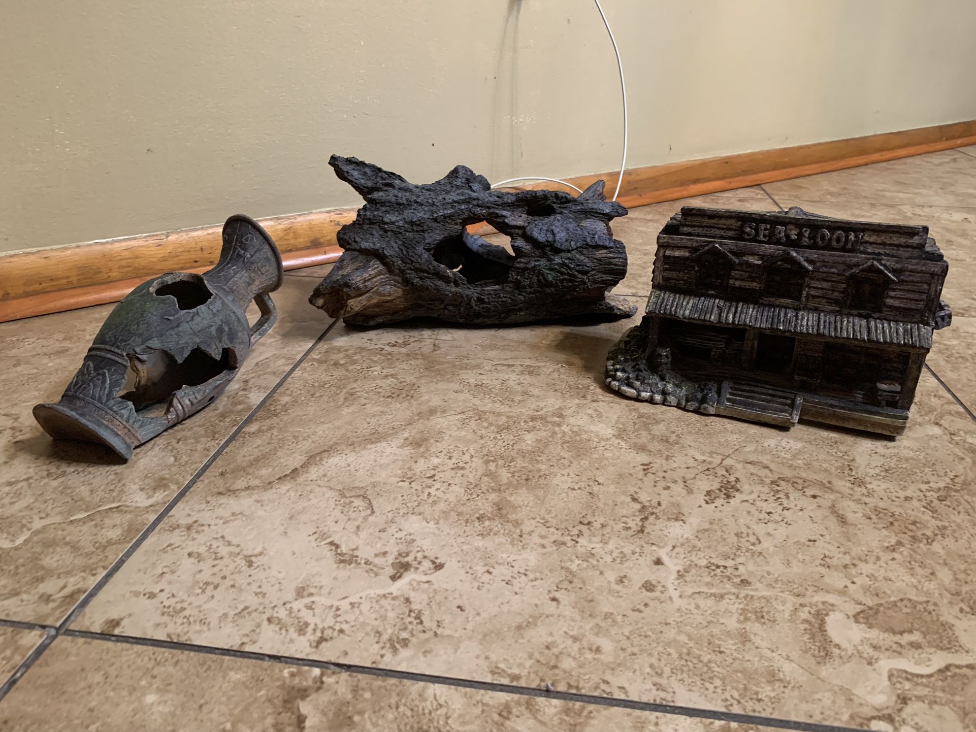 3 piece fish tank decoration