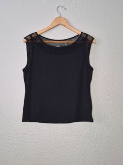 DKNY Womens Black Sleeveless Top Size: Petite Medium/Large