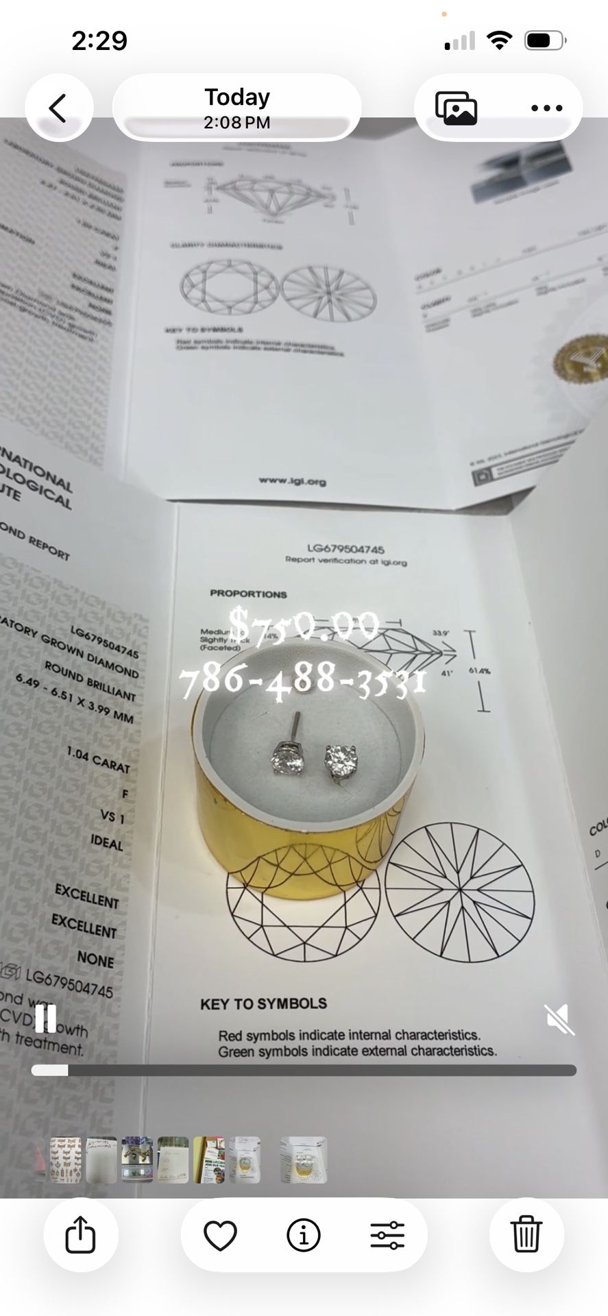 Dormilonas 14k De 1.04cts