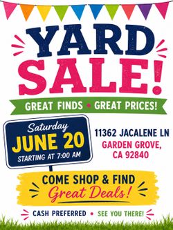 Yard Sale 6/20