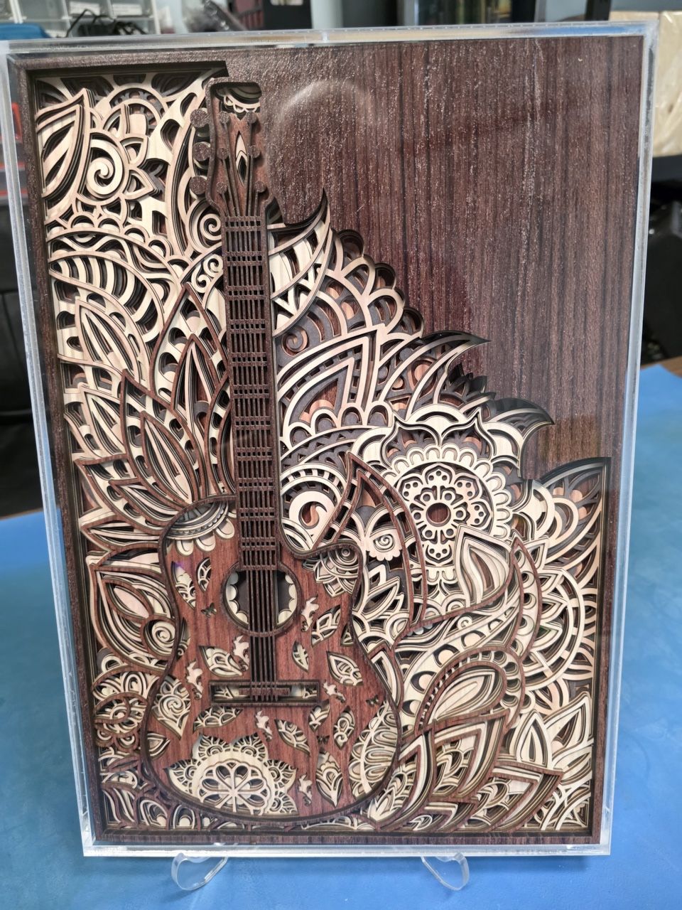 Custom Guitar Laser Cut Hand Made  12" x 20"