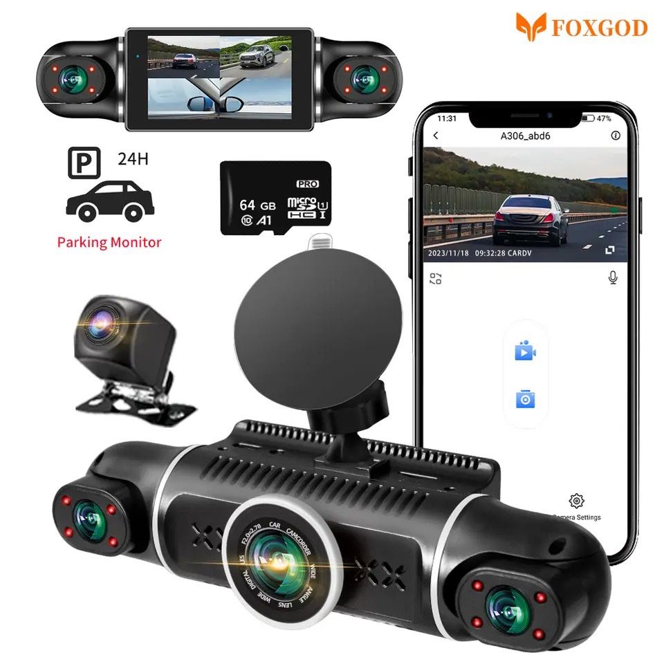 Car DVR Dash Cam 4CH FHD 1080P