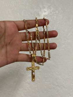 18k gold tri-color chain