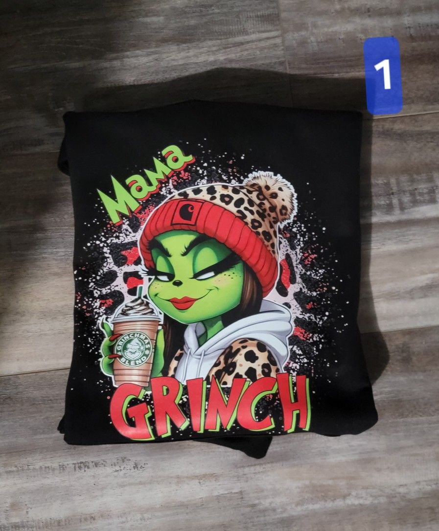 Mama Grinch Christmas Hoodies