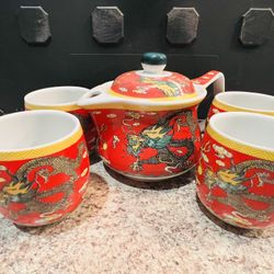Red Dragon Tea Pot set