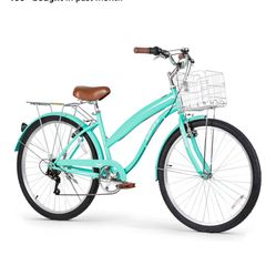 Teal Beach cruiser bike