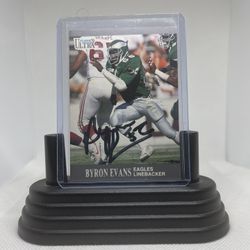 Byron Evans 1991 Fleer Autograph Card #231