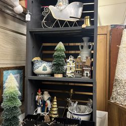 Unique Vintage Wood Crate Shelf - Attached