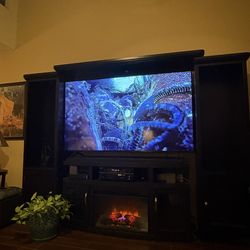 Entertainment center fireplace