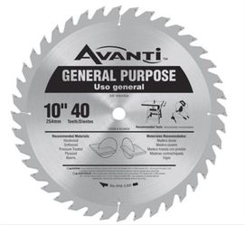 Avanti 10 in. x 40-Teeth General-Purpose Saw Blade