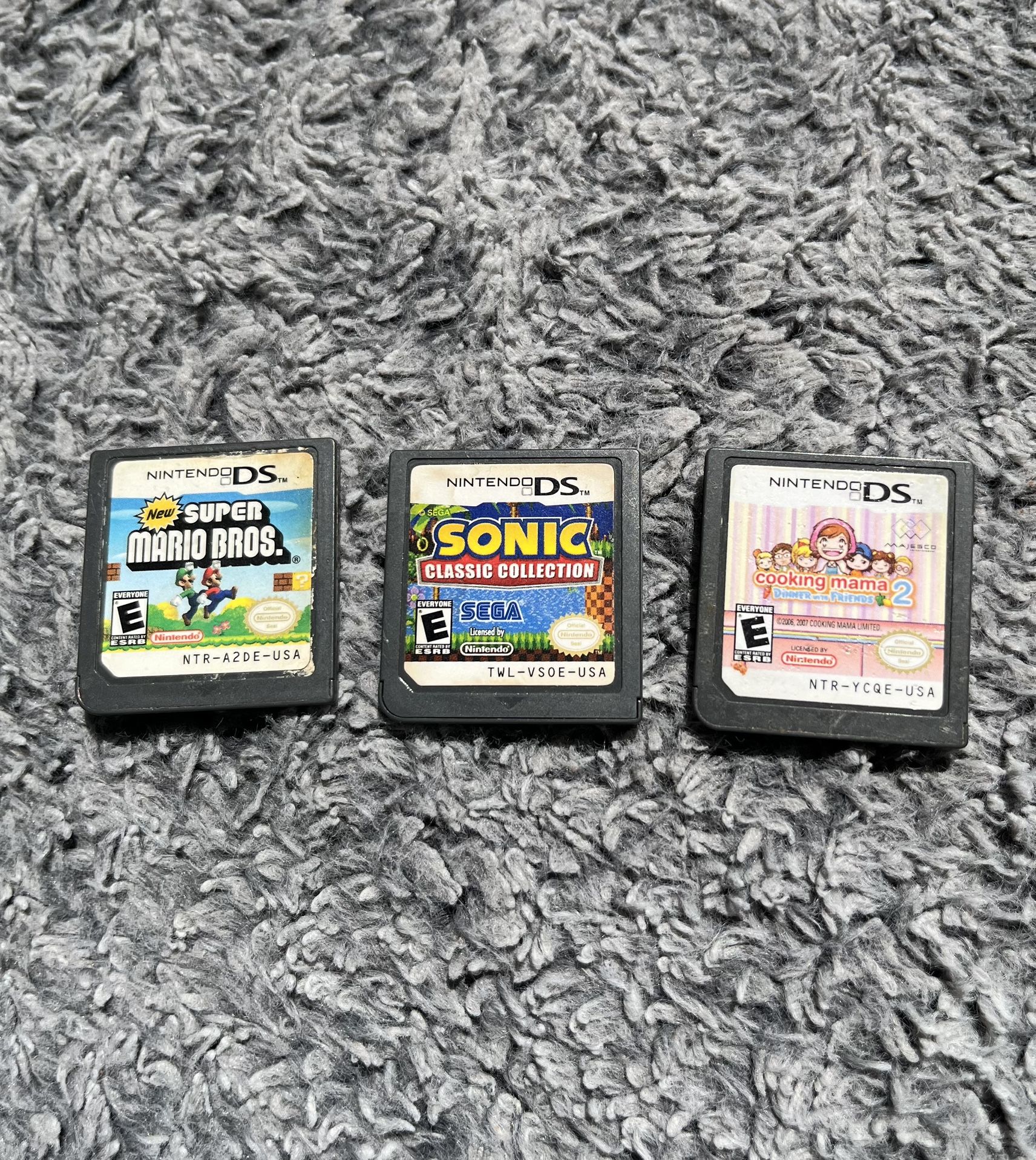 Super Mario, Sonic, And Cooking Mama 2 Nintendo Ds Games