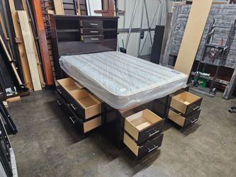 Full captains bed and mattress