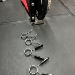 Four Spring Barbell Clips