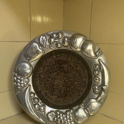 Wilton Armetale Fruit Motif Wine Bottle Holder Coaster Plant Saucer