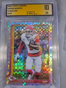 2025 topps chrome Xavier worthy graded 10