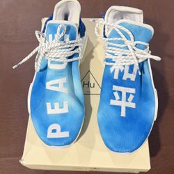adidas Pharrell Williams Hu NMD 'Peace' Blue men's Sneakers size 12