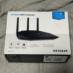 Netgear RAX10-100NAR 4-Stream AX1800 Dual-Band WiFi 6 Router
