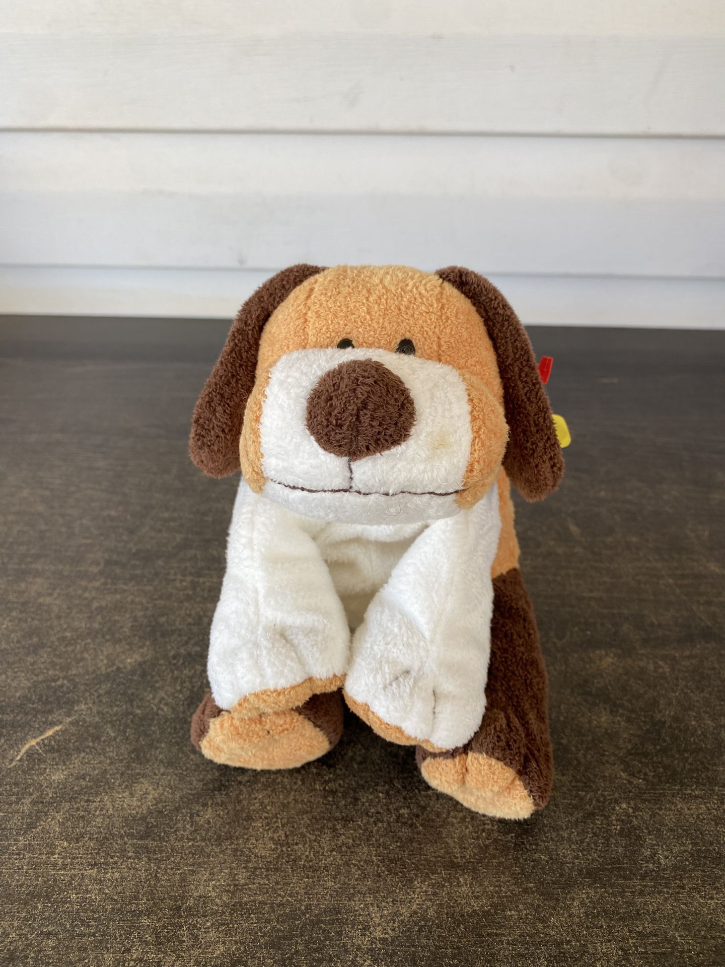 Ty Pluffies Whiffer Beagle Puppy Dog Bean Plush Stuffed Animal Toy Brown Tan 8”