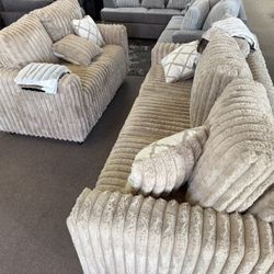 NEW CORDUROY SOFA AND LOVESEAT 