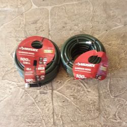 Two Brand New 100 Ft Husky Hoses