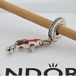 Pandora Good Fortune Carp Silver with Gold Fish Dangle Charm   797829 