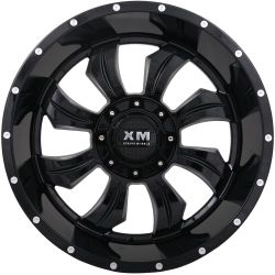 Gloss Black Milled XM-323 Rims – Custom Truck & SUV Wheel Upgrade