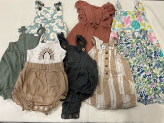 8 baby girl romper bundle 6 month