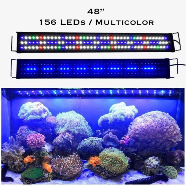 48" 156 LED Full Spectrum LED Aquarium Light Reef Coral Marine Fish Tank Light