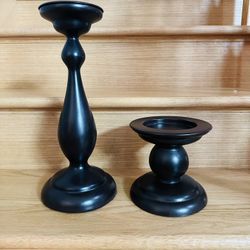 Wooden Candle Stick Set  