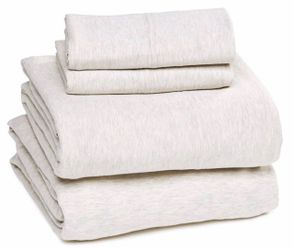 King Size 4 Piece sheet Set 100% Cotton Jersey Soft Flat and Fitted Sheets 4 Pc