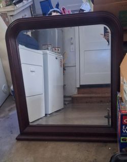 FREE**Large Wall Mirror with Wood Frame